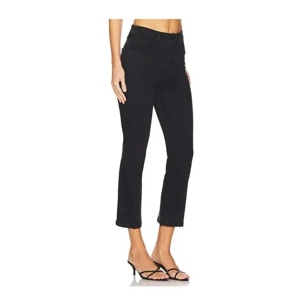 Good American Good Petite Straight Jeans Black 340 12/31 GPSDBP220B